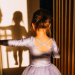 little girl in ballet outfit