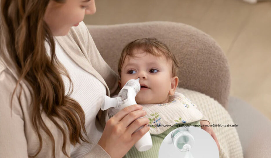 Momcozy BreezyClear 2-in-1 Spray & Suction Electric Nasal Aspirator