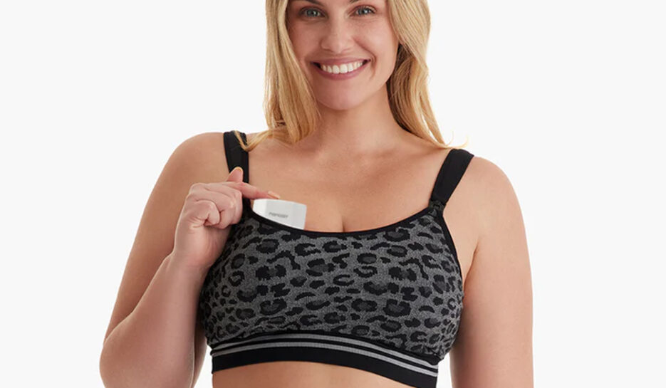 Momcozy DEX - 4-in-1 Hands Free Seamless Stretch Fabric Pumping Bra