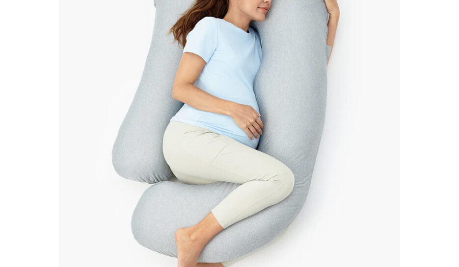 Momcozy U Shaped Cooling Fabric Pregnancy Pillow