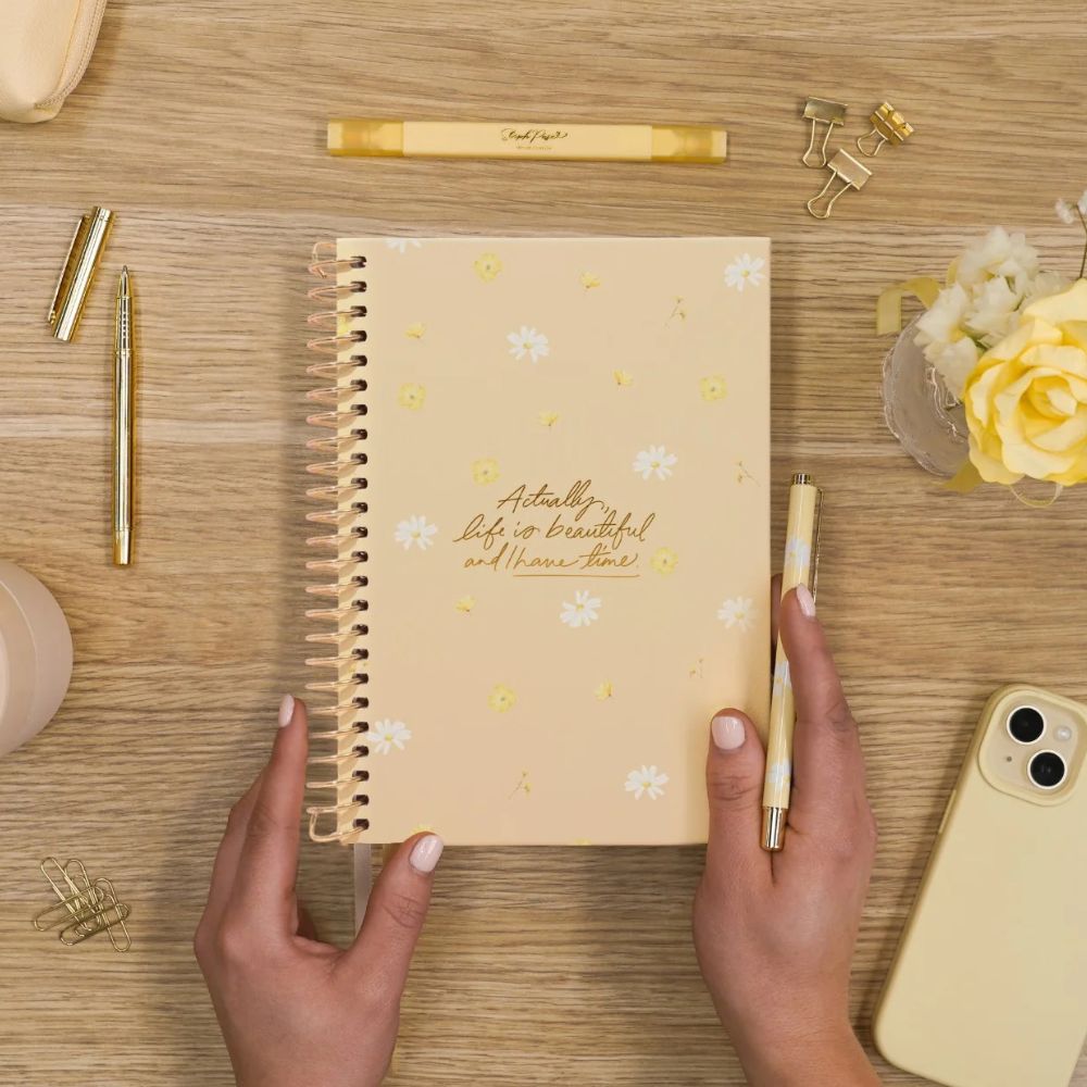 Steph Pase Luxe A5 Notebook - Daisy Yellow
