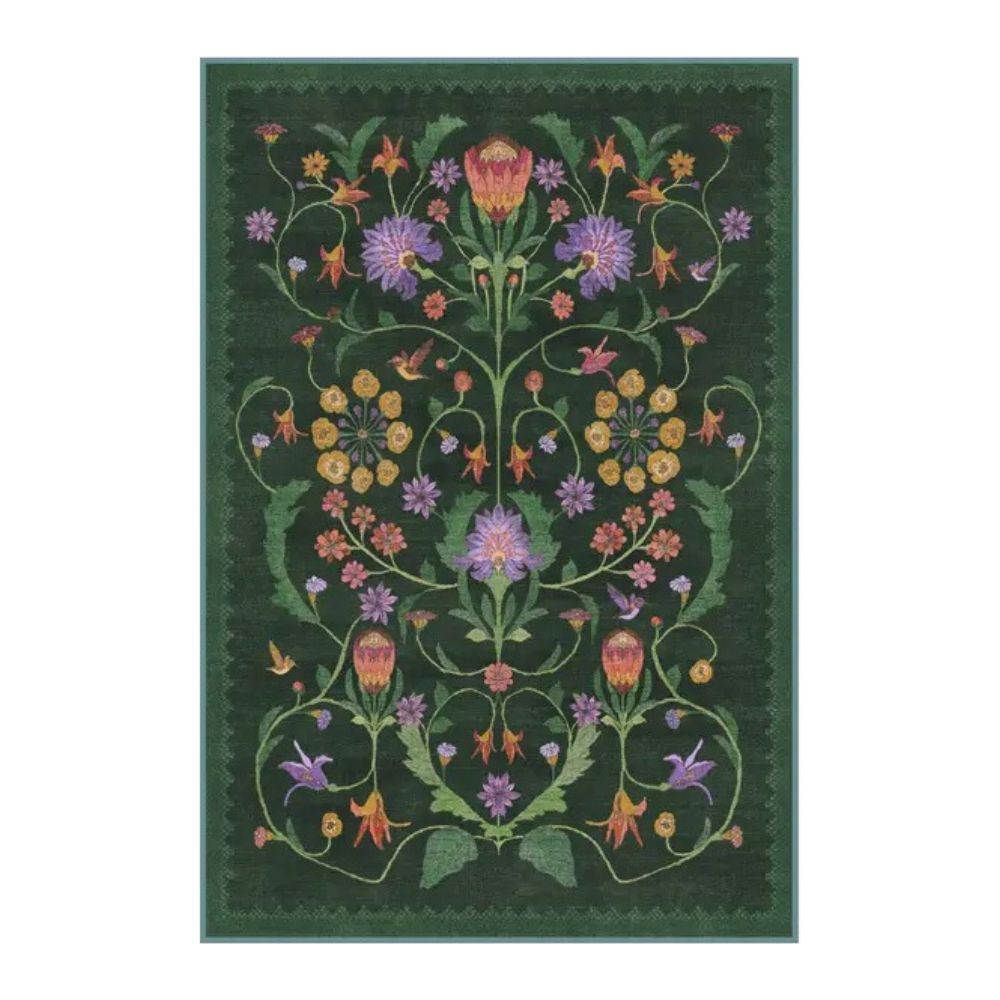 Ruggable Protea Forest Green Rug
