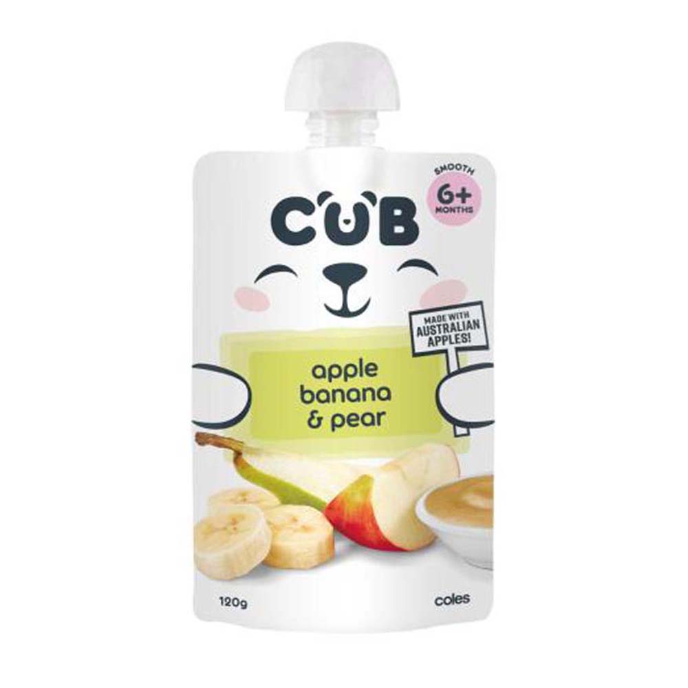 Cub Apple Banana Pear 6+ Months Pouch 120g