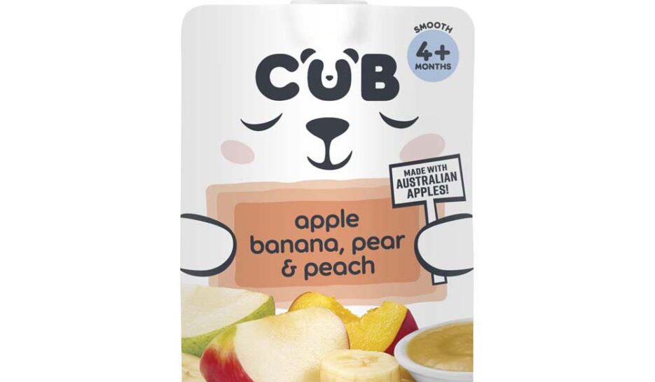 Cub Apple Banana Pear & Peach 4+ Months Pouch 120g