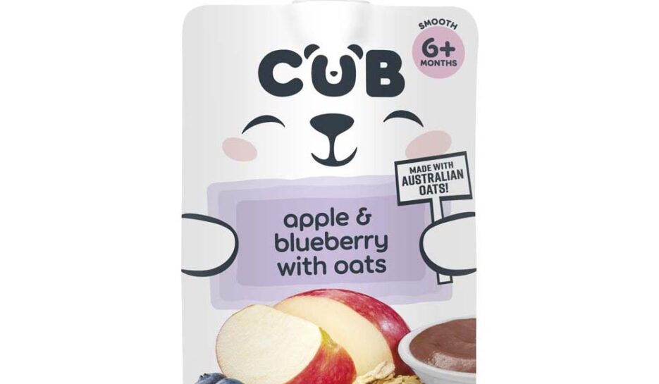Cub Apple & Blueberry with Oats 6+ Months Pouch 120g
