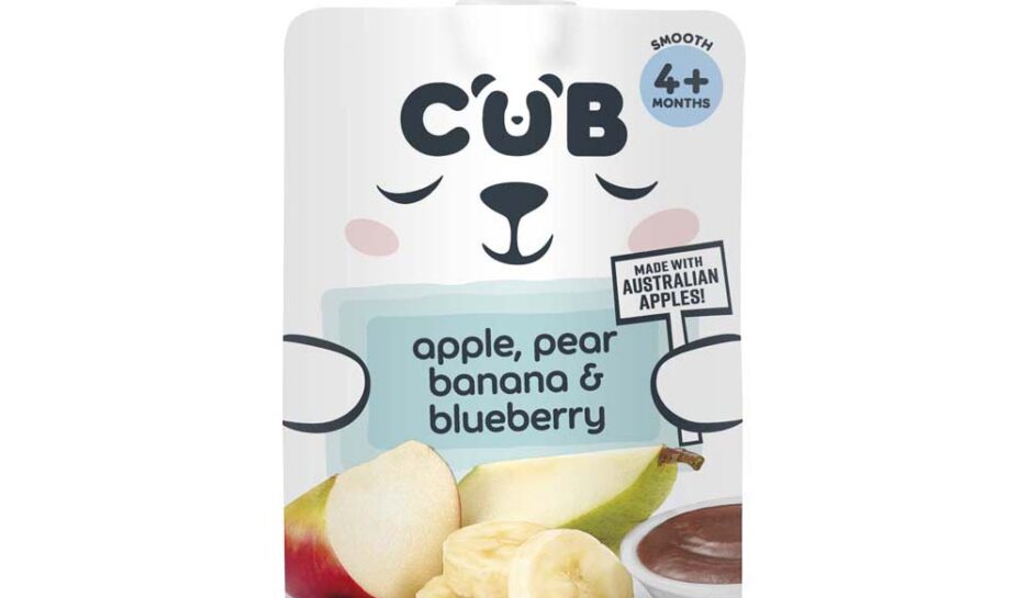 Cub Apple Pear Banana & Blueberry 4+ Months Pouch 120g