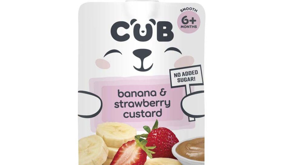 Cub Banana & Strawberry Custard 6+ Months Pouch 120g