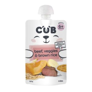 Cub Beef Veggies & Brown Rice 6+ Months Pouch 120g