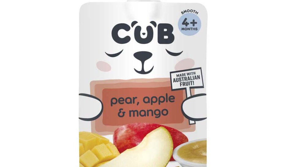 Cub Pear Apple & Mango 4+ Months Pouch 120g