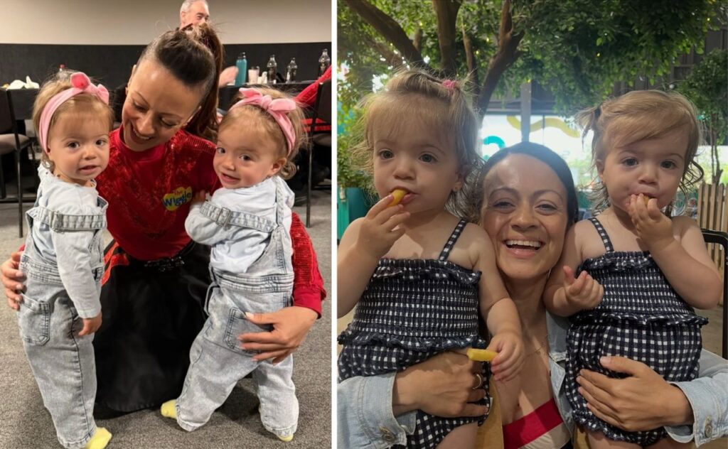 Red Wiggle Caterina Mete twin daughters