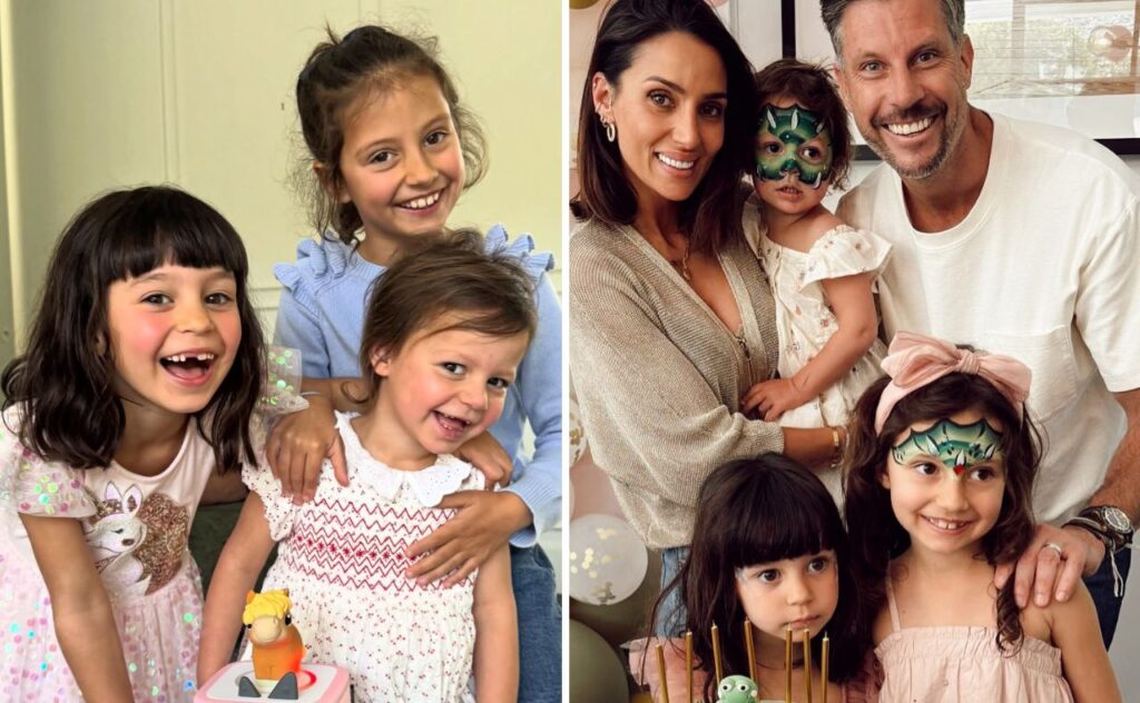 Sam Wood with Snezana and daughters. Dinner recipe winner Cheeseburger Tacos.