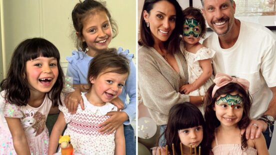 Sam Wood with Snezana and daughters. Dinner recipe winner Cheeseburger Tacos.