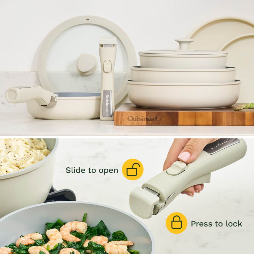 Cuisinart 13pc ClickSmart Non-Stick Detachable Handle Cookware collection
