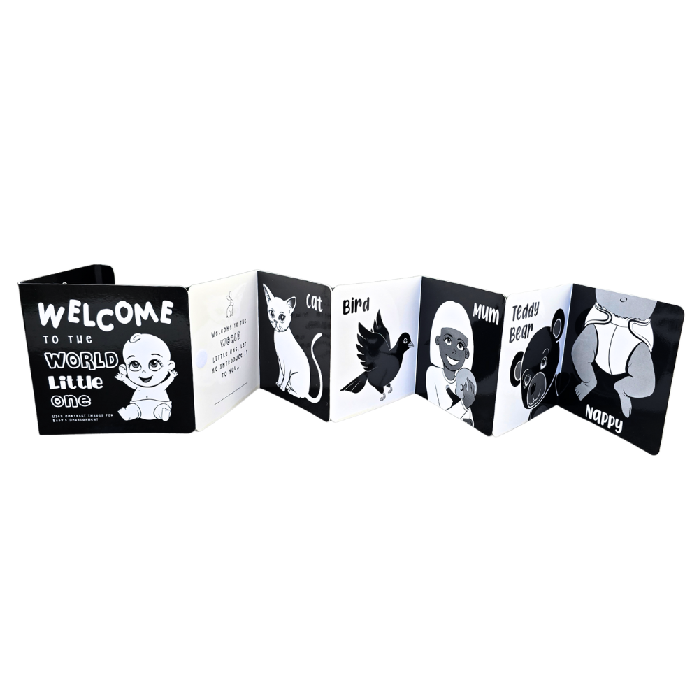 Young Wonderer Welcome to the World Little One High Contrast Tummy Time Book