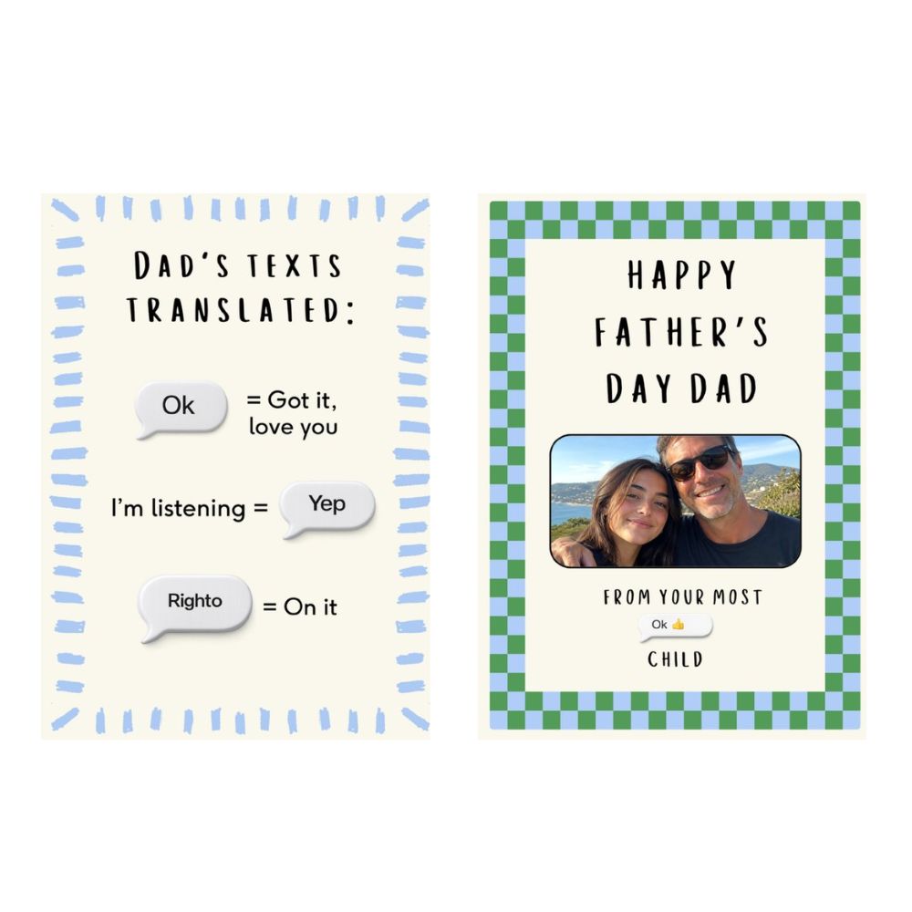 Moonpig “Dad Texts” Father’s Day Cards