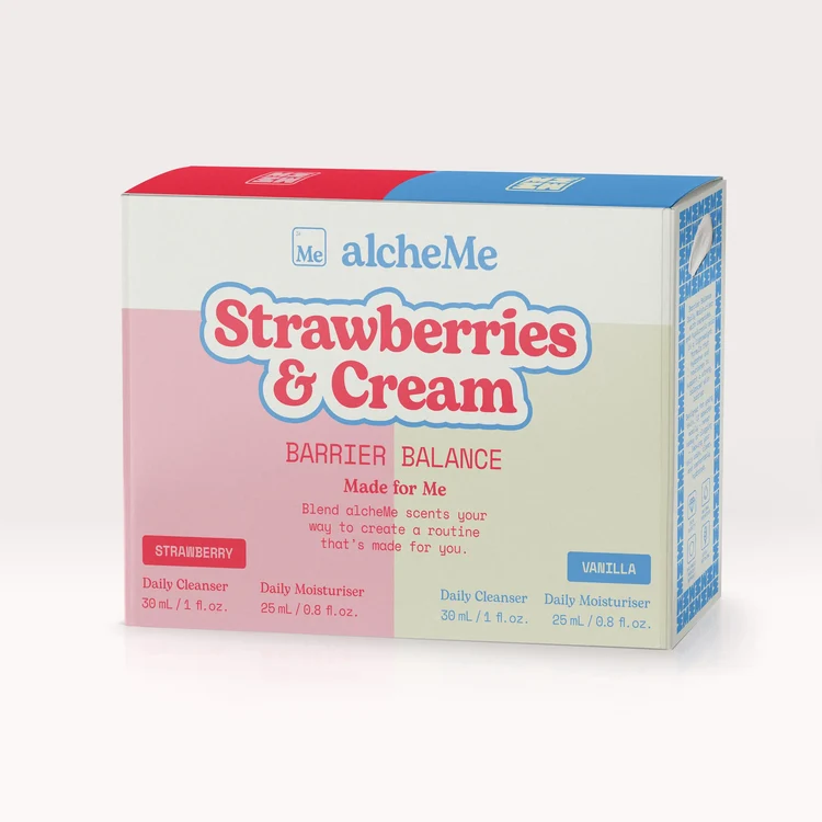 alcheMe Strawberries & Cream Skincare Bundle