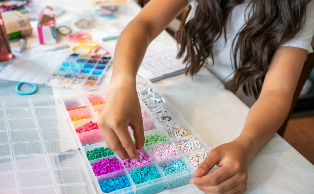 Friendship bracelet making